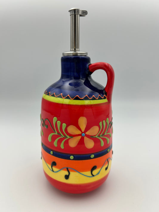 Butelka na oliwę ocet COMPETA ceramika hiszpańska ręcznie malowana