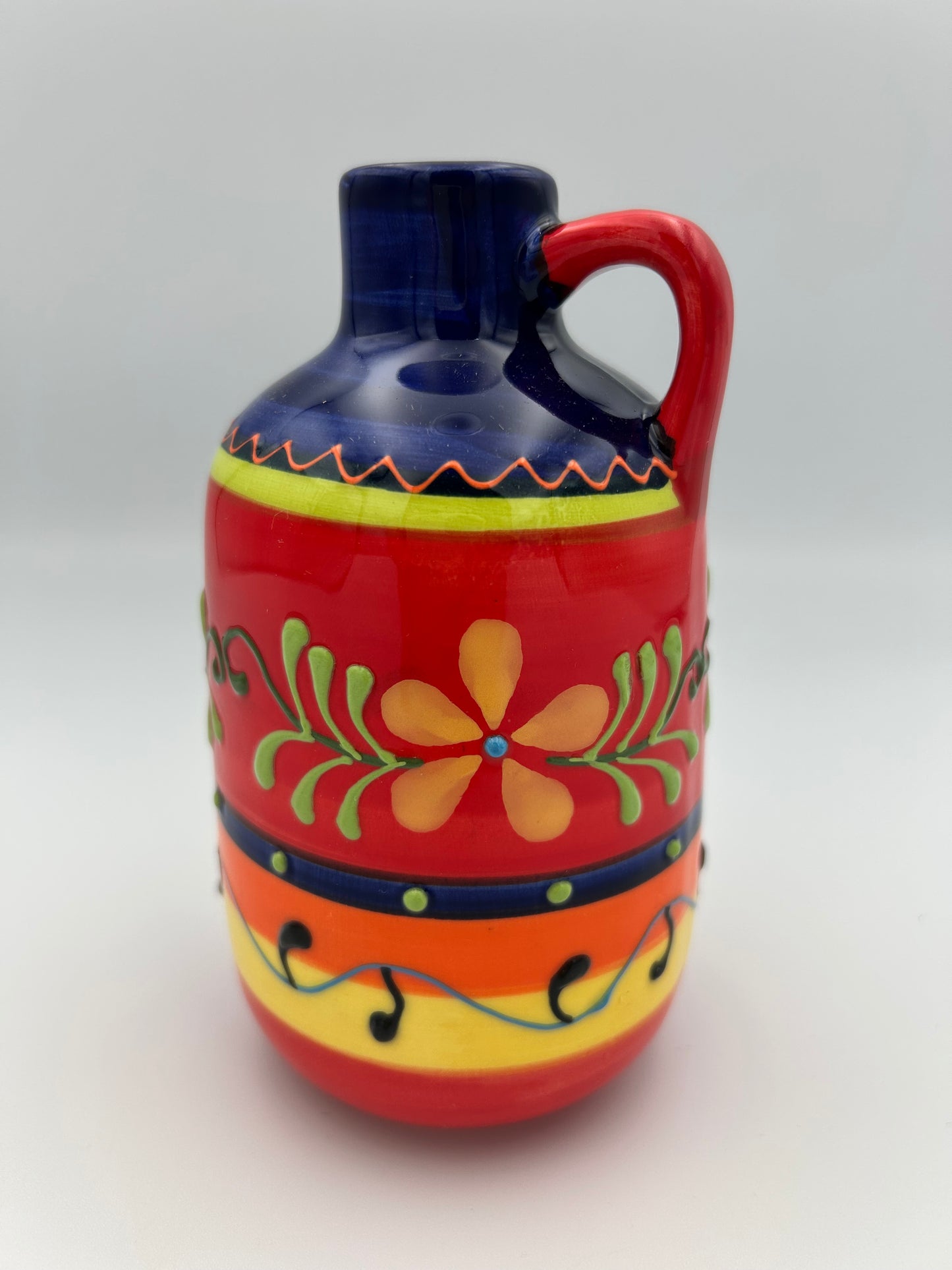 Butelka na oliwę ocet COMPETA ceramika hiszpańska ręcznie malowana