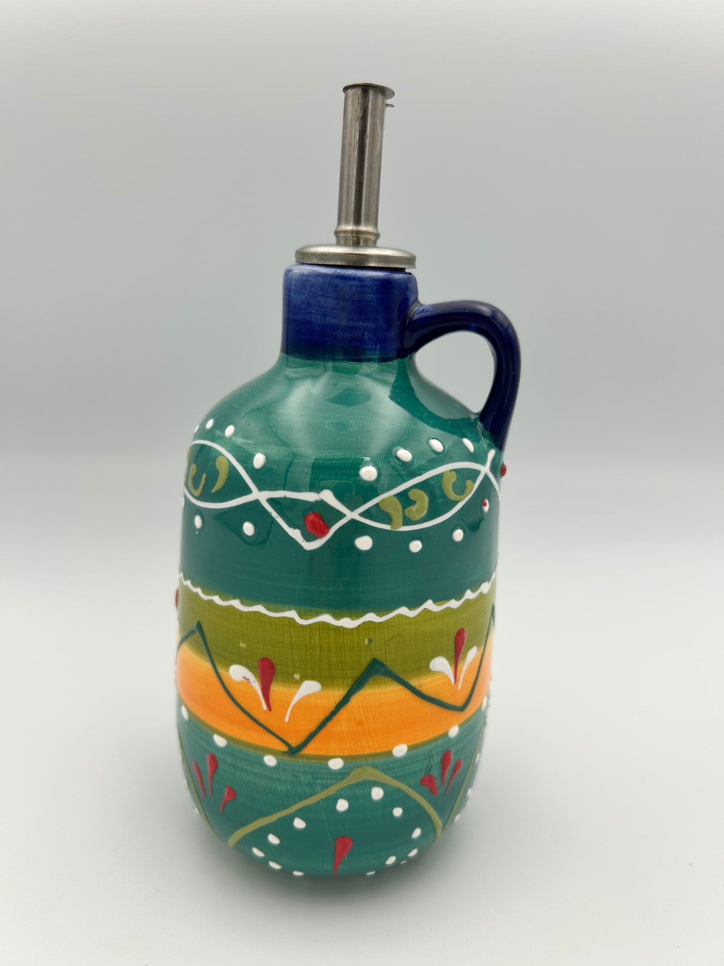 Butelka na oliwę ocet EL CLARO ceramika hiszpańska ręcznie malowana