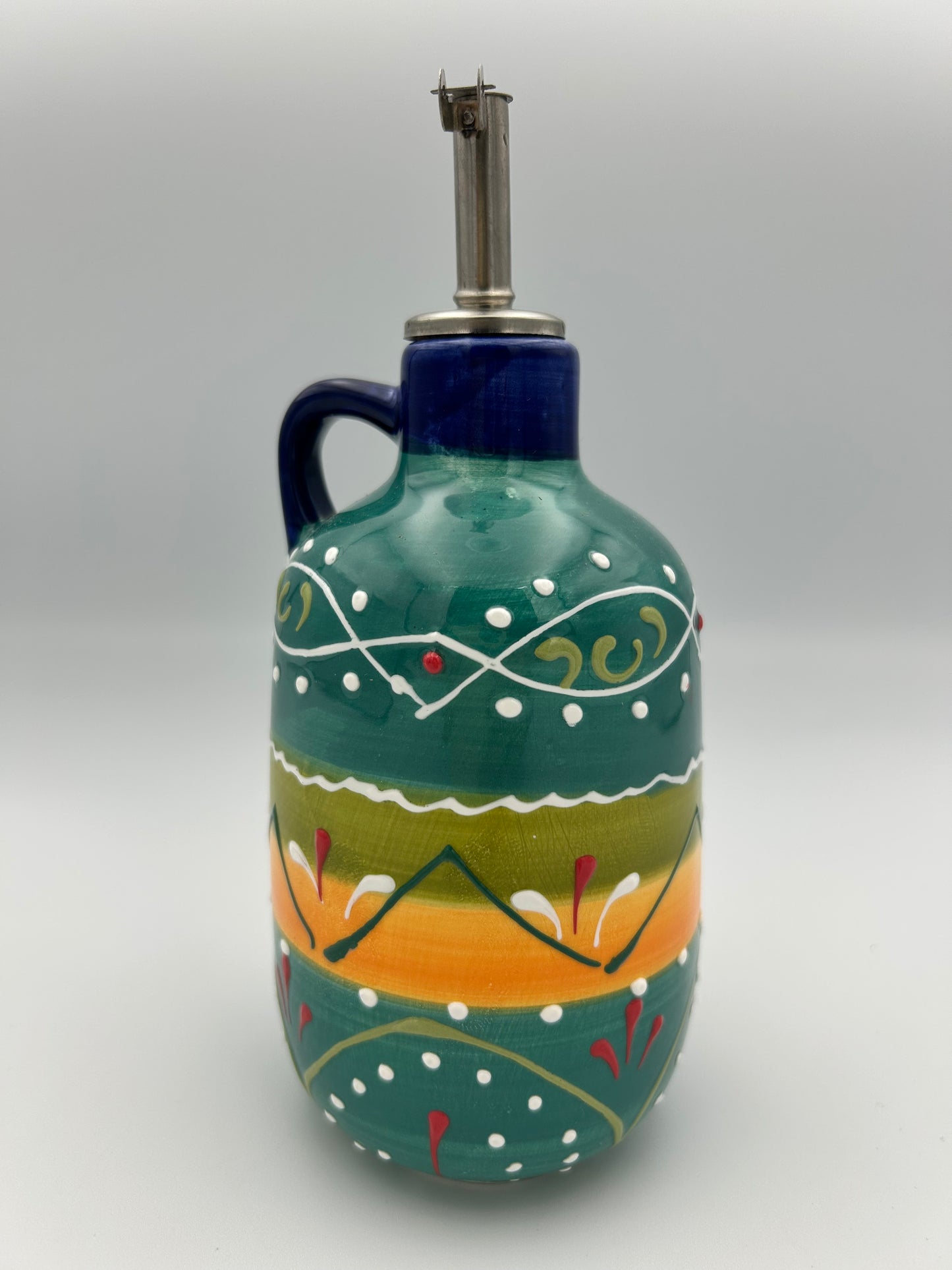 Butelka na oliwę ocet EL CLARO ceramika hiszpańska ręcznie malowana