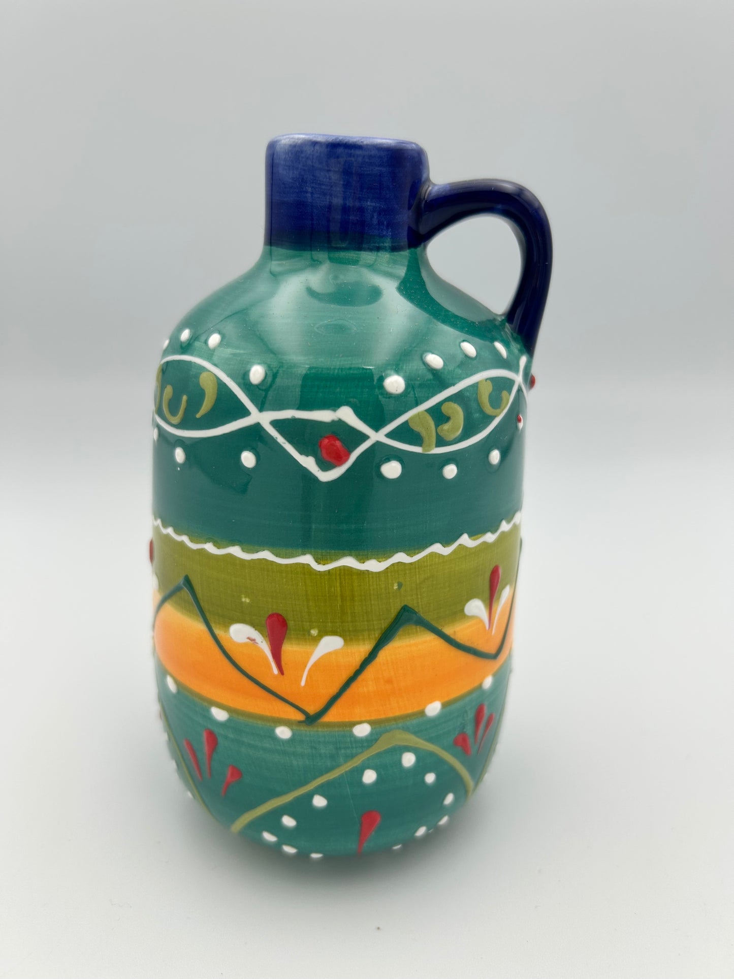 Butelka na oliwę ocet EL CLARO ceramika hiszpańska ręcznie malowana