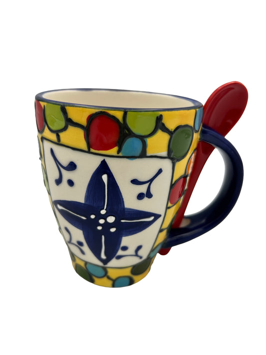 Kubek BARCELONA ręcznie malowany ceramika hiszpańska