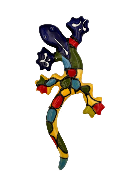 Jaszczurka ścienna WALENCJA ceramika hiszpańska ręcznie malowana