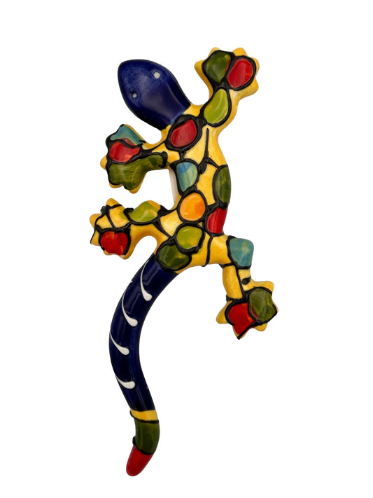 Jaszczurka ścienna LA MANGA ceramika hiszpańska ręcznie malowana