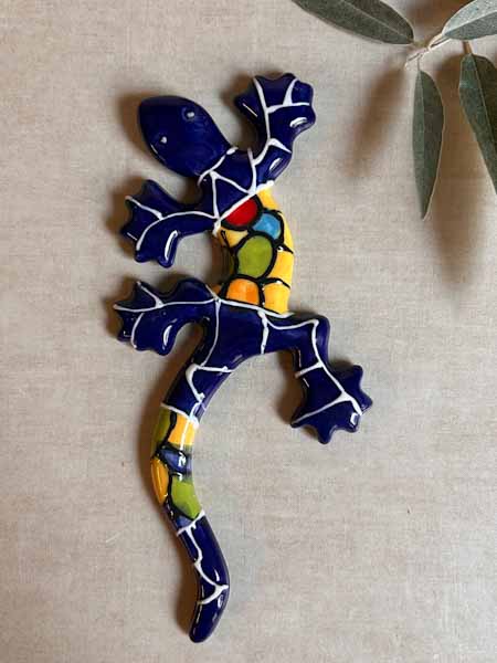 Jaszczurka ścienna BARCELONA ceramika hiszpańska ręcznie malowana