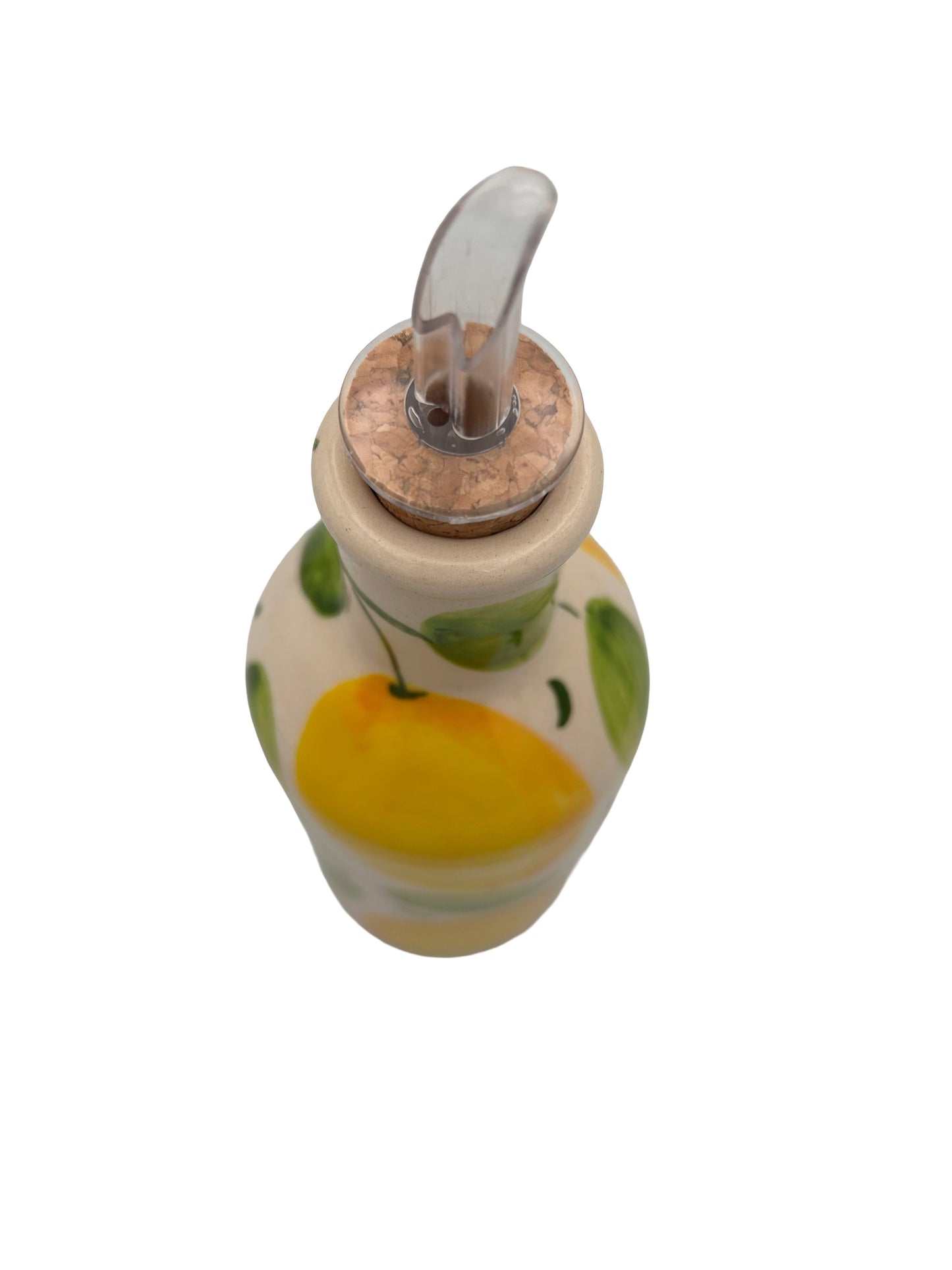 Butelka na oliwę ocet LIMON ceramika ręcznie malowana
