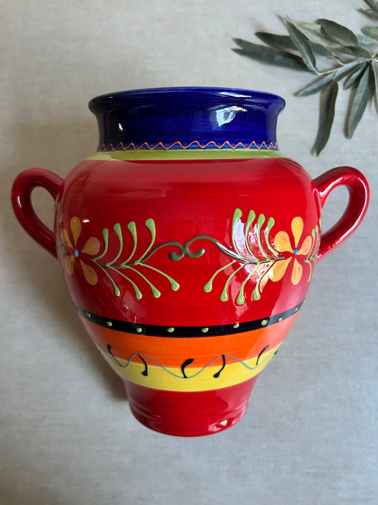 DUŻA donica osłonka amfora COMPETA ceramika hiszpańska ręcznie malowana